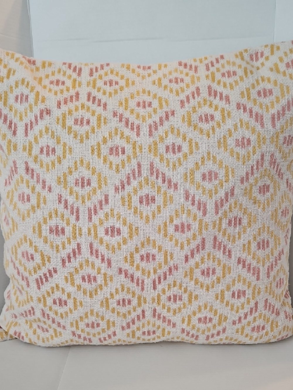 Lucky Brand Eden Pink Yellow Cream Bohemian Zip Clousre Cotton Euro Pillow Sham